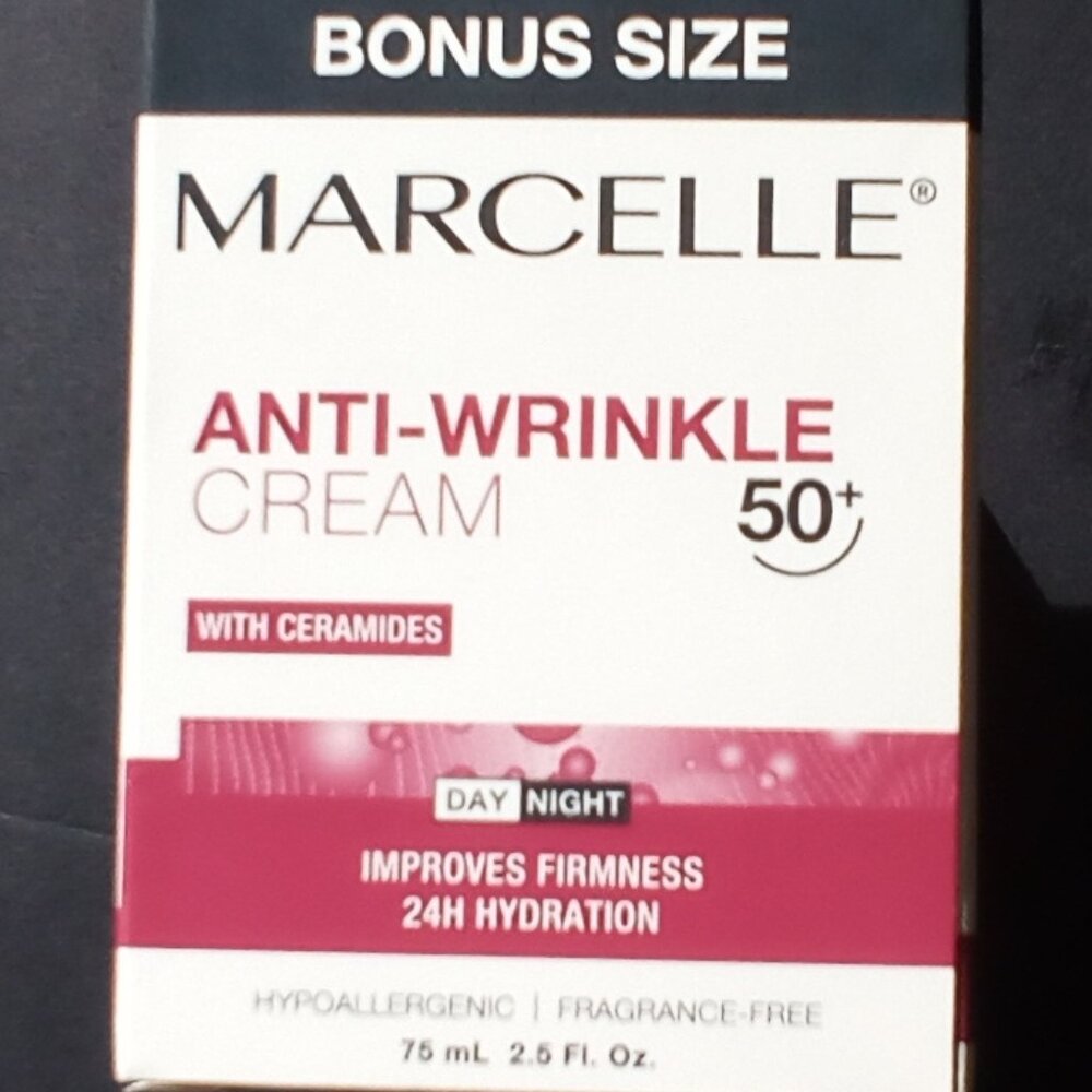 MARCELLE ANTI-WRINKLE CREAM WITH CERAMIDES ,DAY or NIGHT REPAIR BONUS SIZE 75 ml